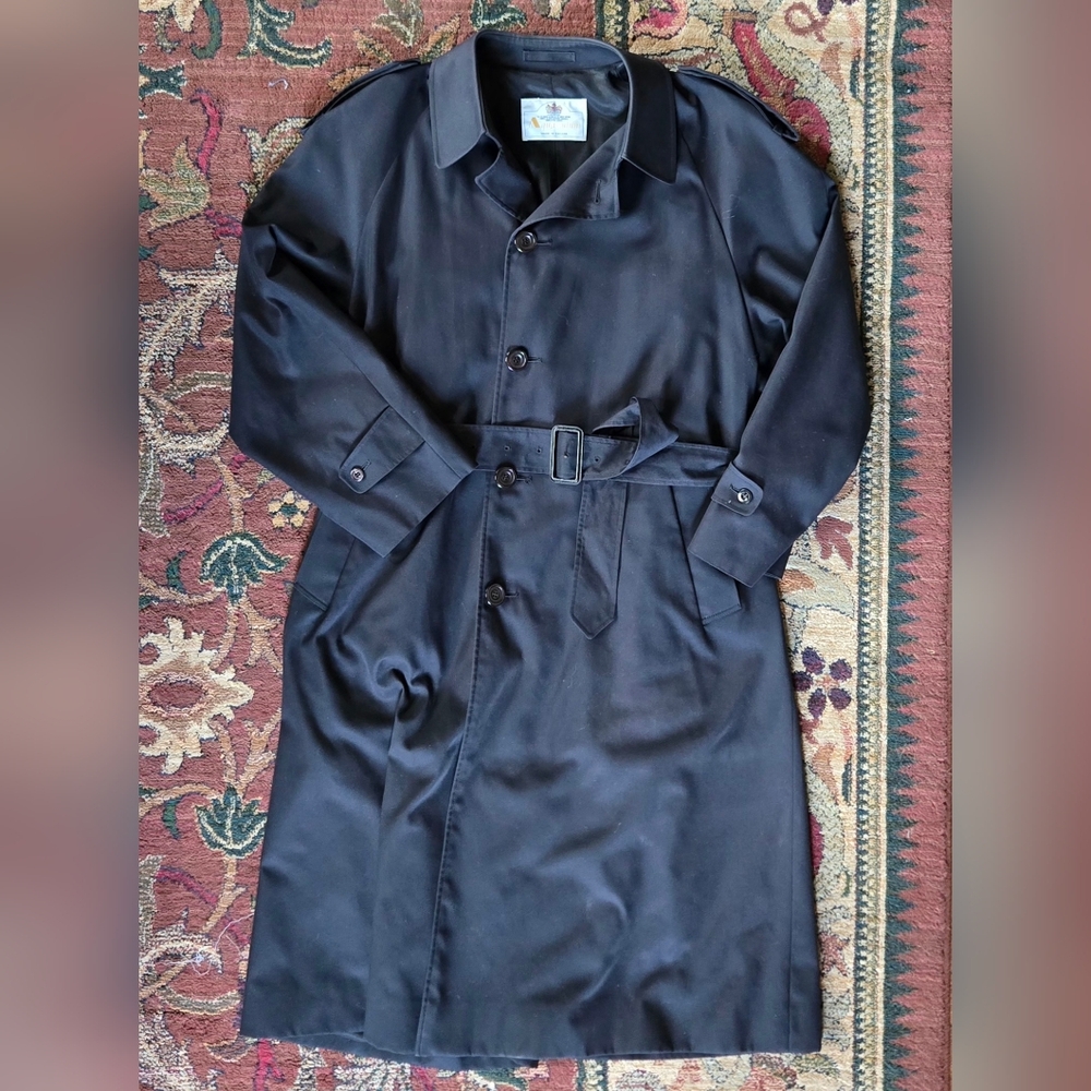 Aquascutum London Black Trench Coat